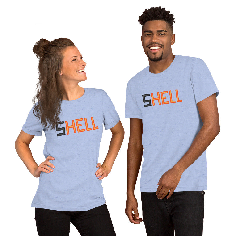 Pixelated Back Hell Station Unisex t-shirt