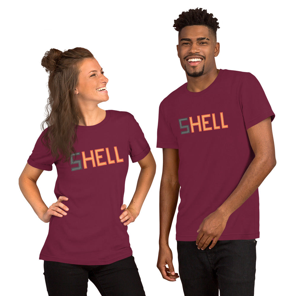 Pixelated Back Hell Station Unisex t-shirt