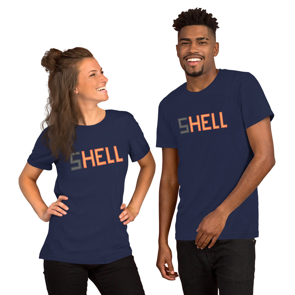 Pixelated Back Hell Station Unisex t-shirt