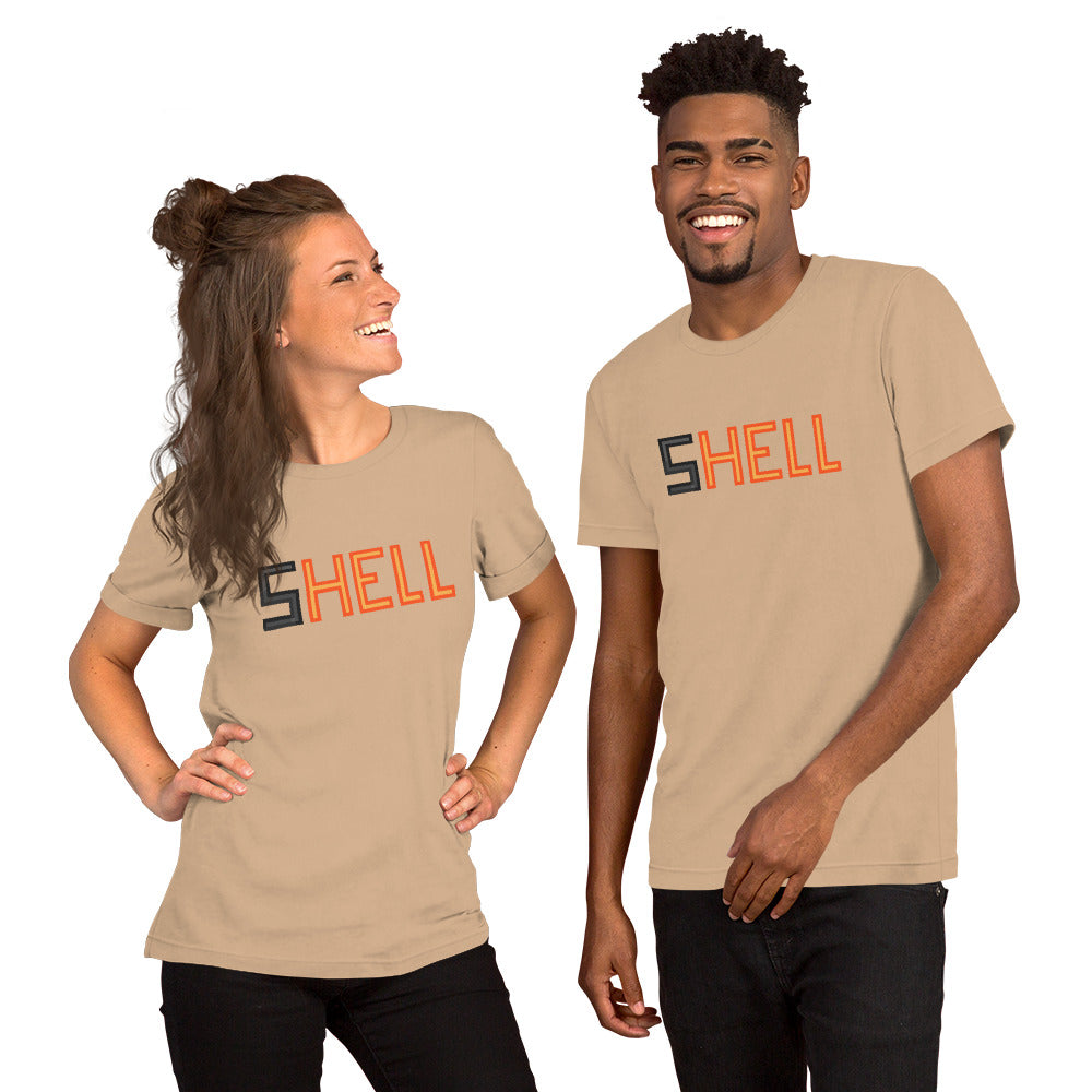 Pixelated Back Hell Station Unisex t-shirt