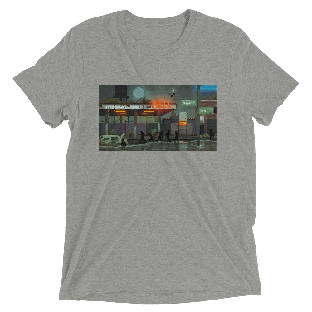 Pixelated Hell Station Short sleeve t-shirt