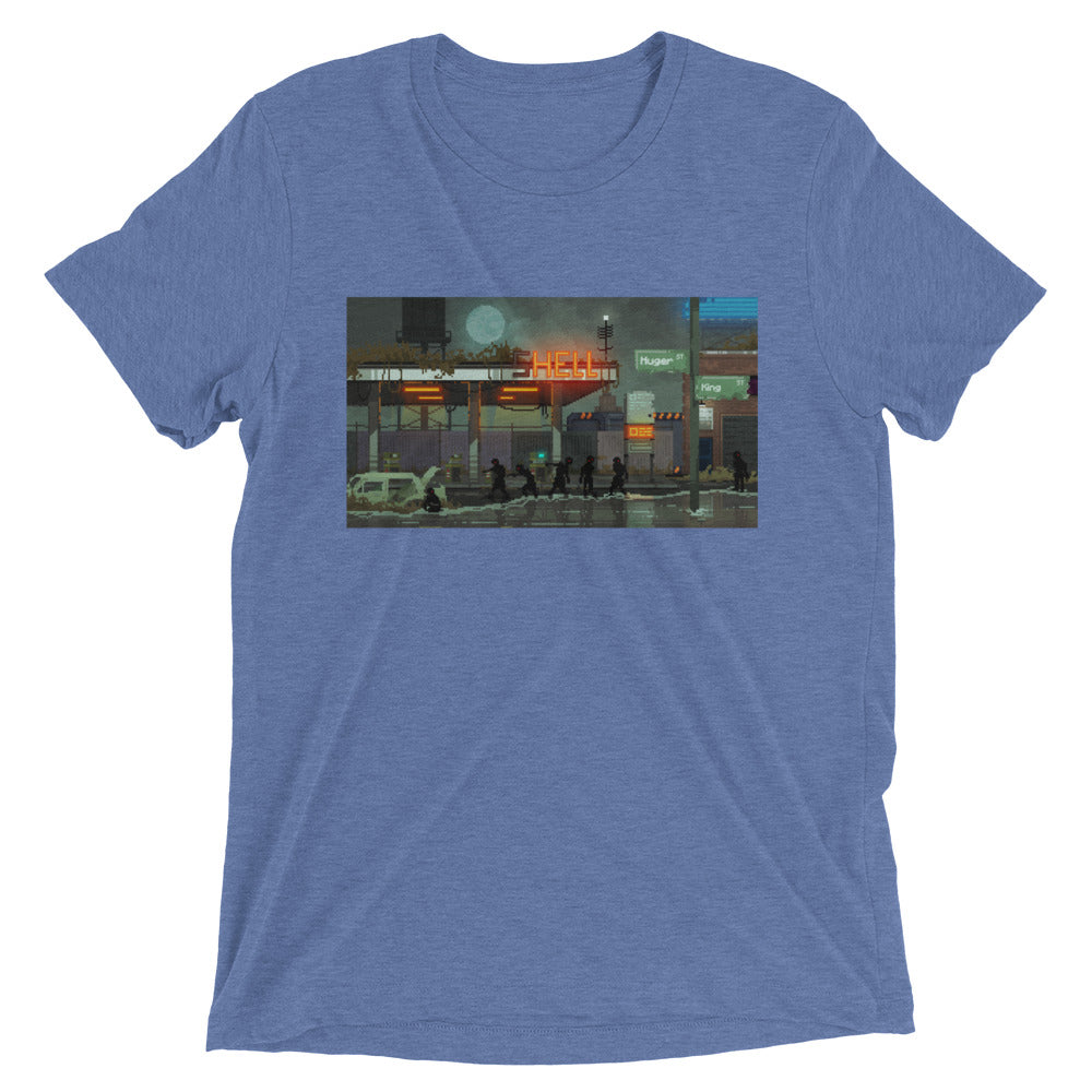 Pixelated Hell Station Short sleeve t-shirt