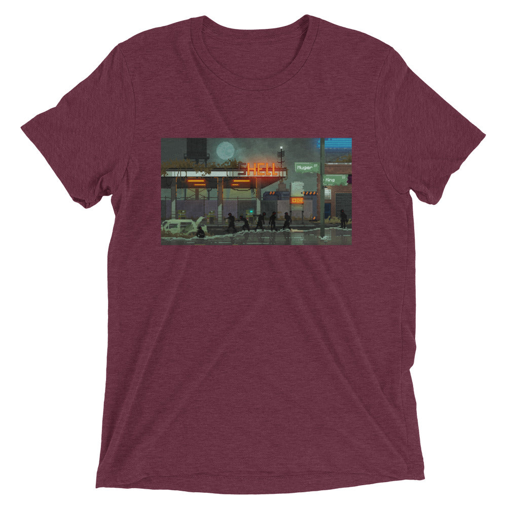 Pixelated Hell Station Short sleeve t-shirt