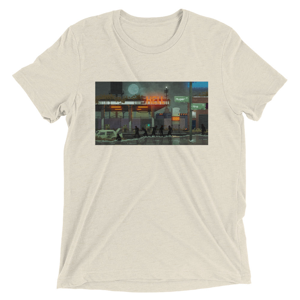 Pixelated Hell Station Short sleeve t-shirt