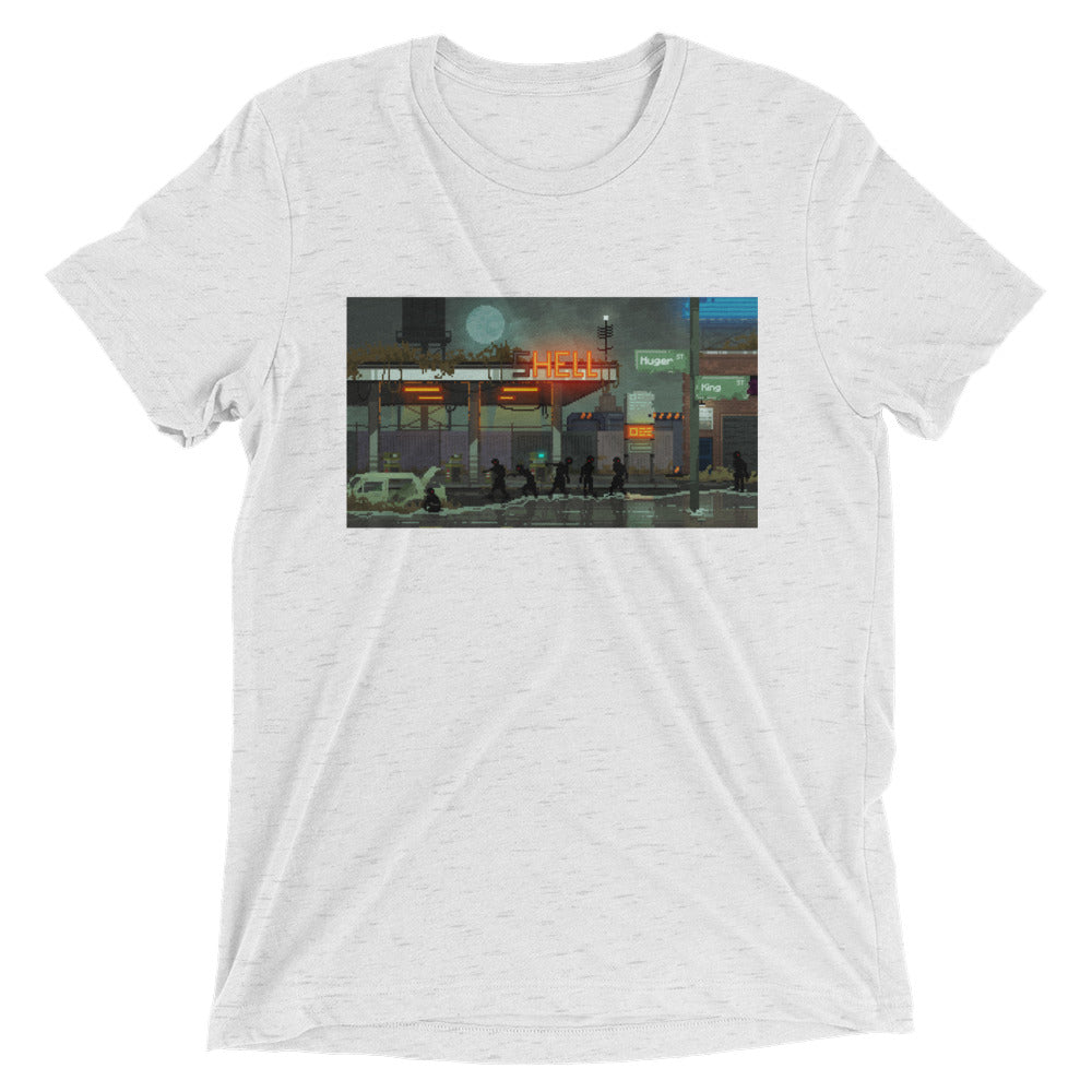 Pixelated Hell Station Short sleeve t-shirt