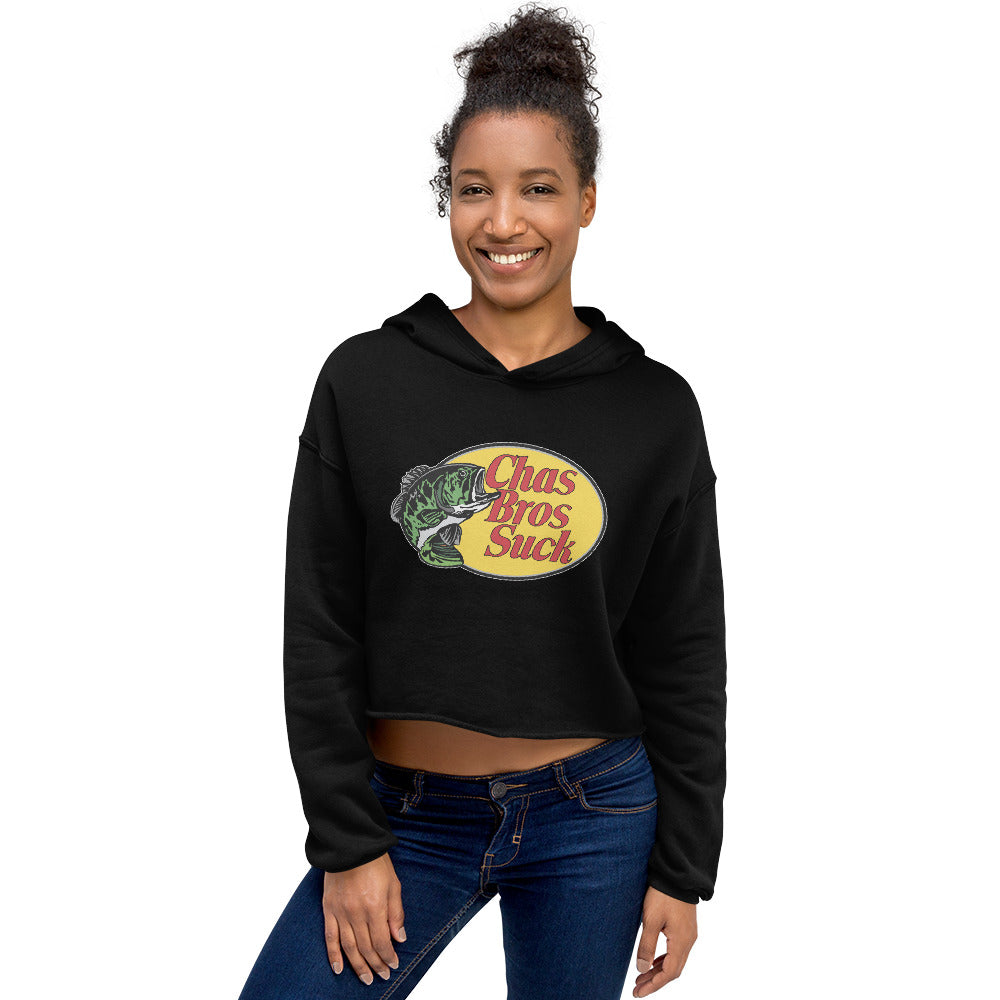 Chas Bros Suck Crop Hoodie