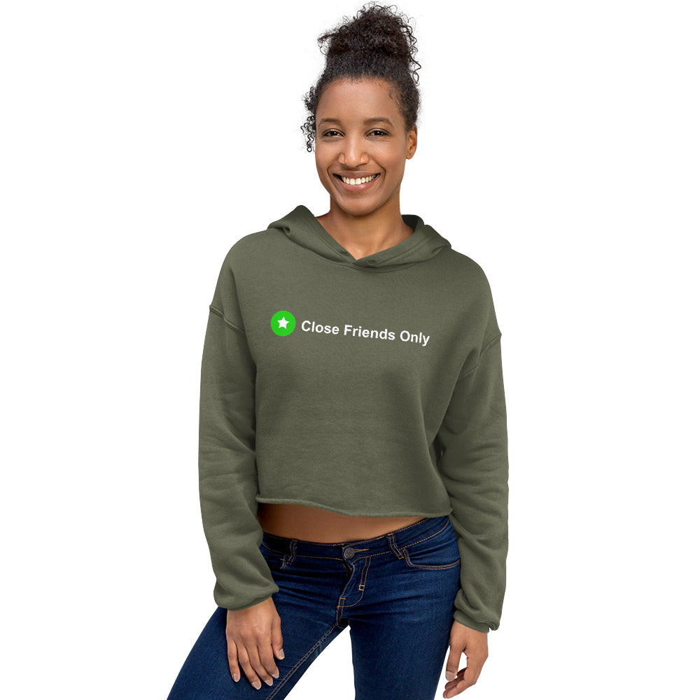 Close Friends Only Crop Hoodie