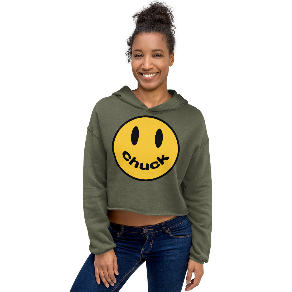 Smiley Chuck Crop Hoodie