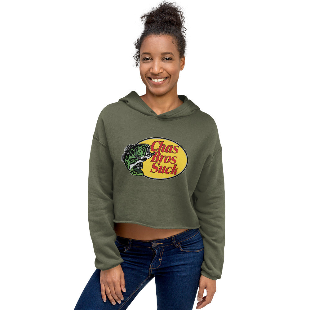 Chas Bros Suck Crop Hoodie