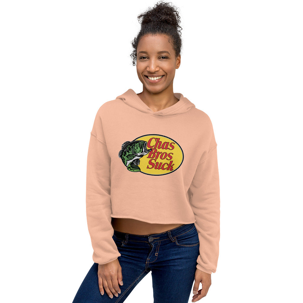 Chas Bros Suck Crop Hoodie