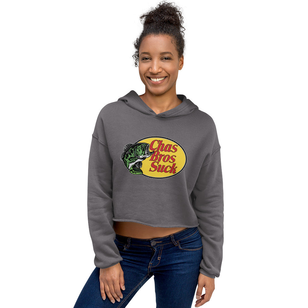 Chas Bros Suck Crop Hoodie