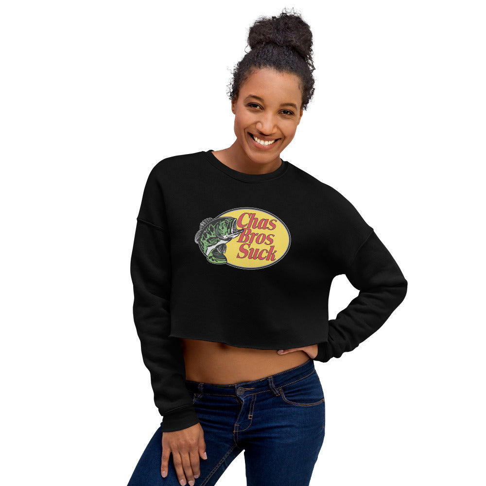 Chas Bros Suck Crop Sweatshirt