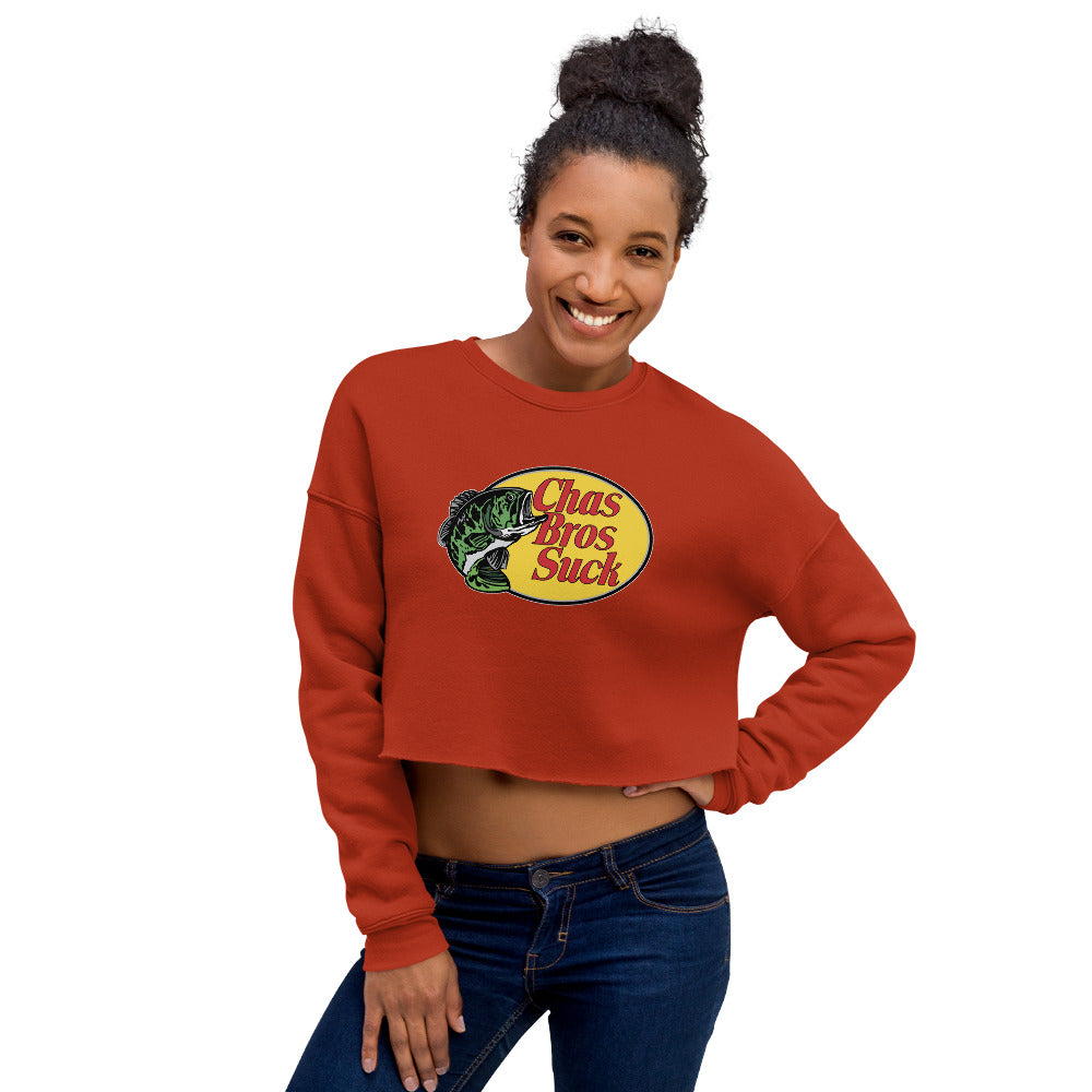 Chas Bros Suck Crop Sweatshirt